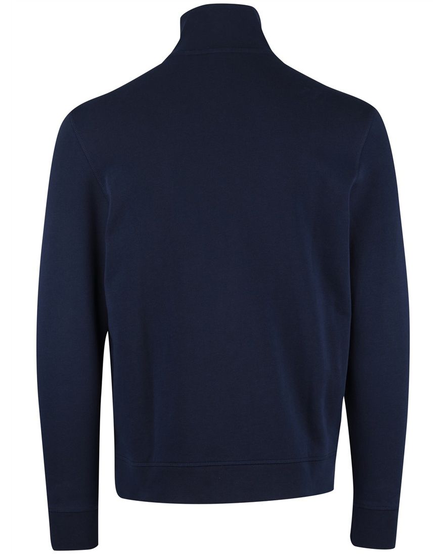 Zestart vest BOSS Orange navy hoge hals en ritssluiting