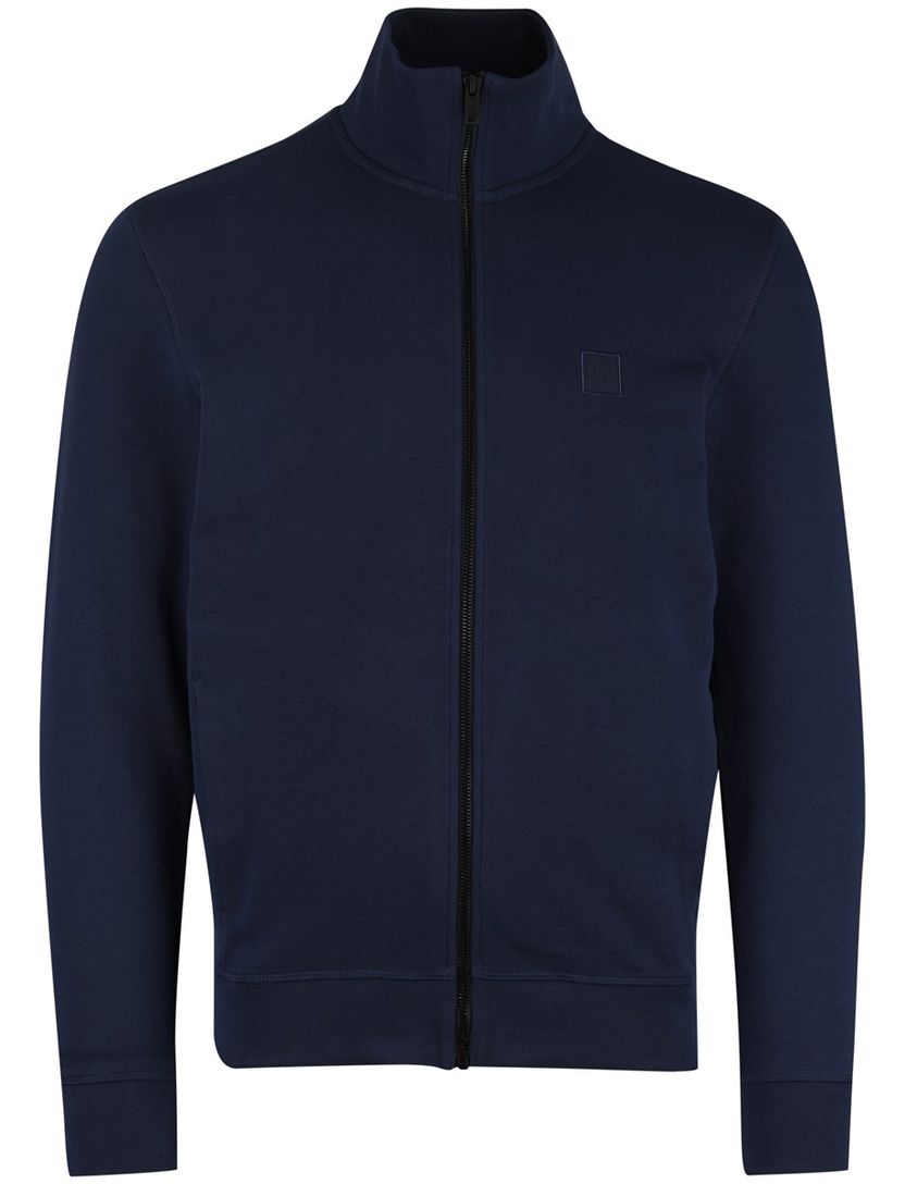 Vest Zestart BOSS Orange navy ritssluiting en hoge hals