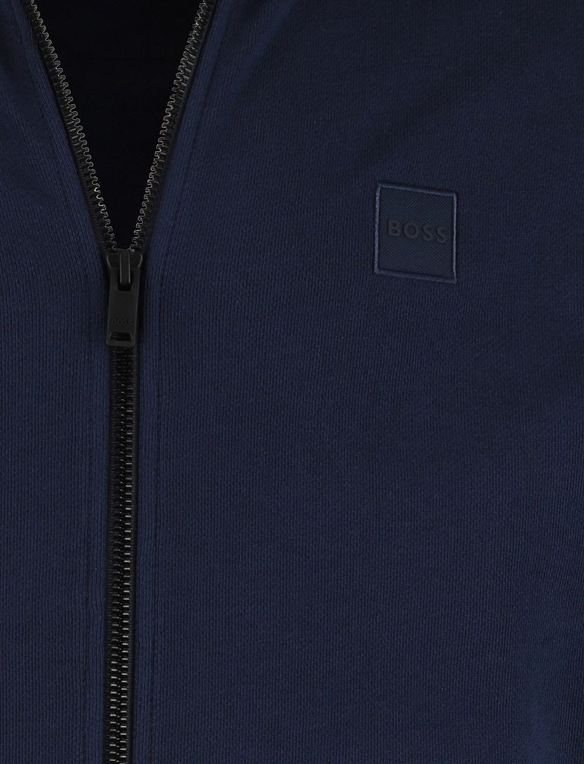 Vest Zestart BOSS Orange navy ritssluiting en hoge hals