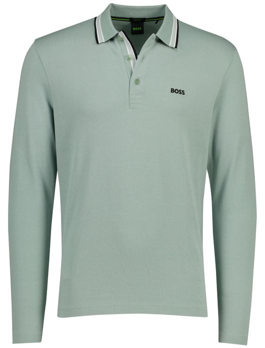 Boss Green Plisy groen poloshirt pique logo