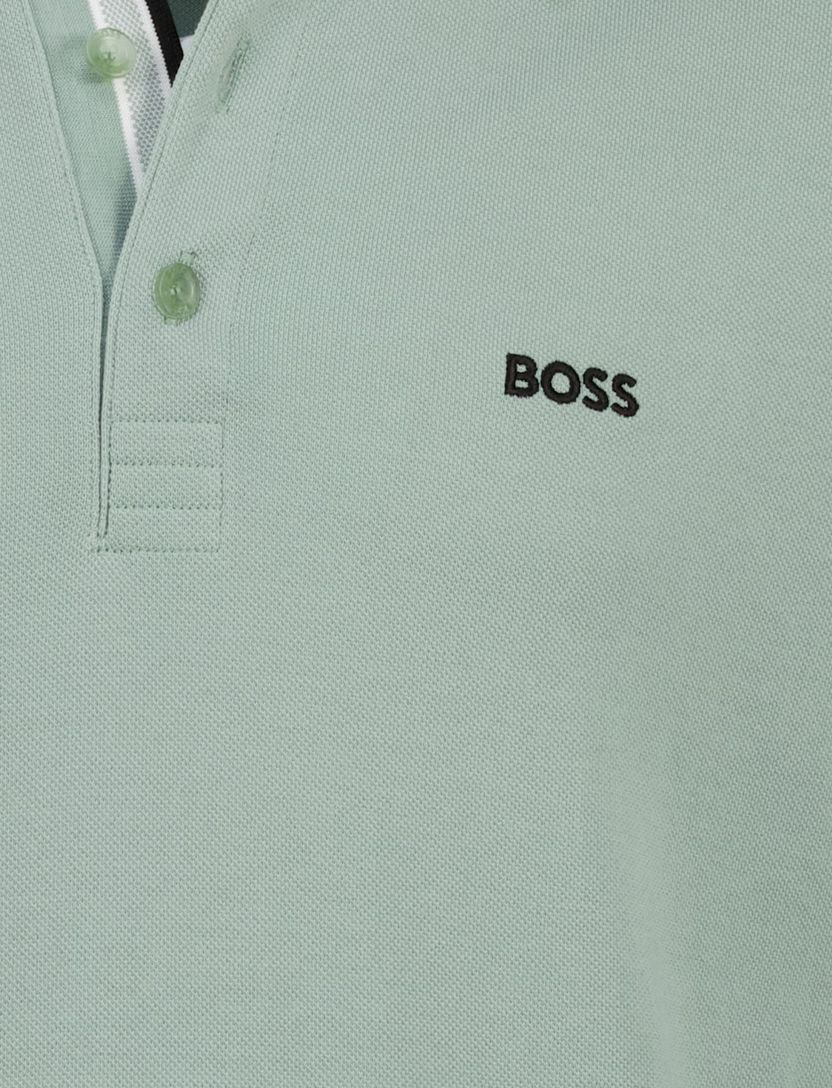 Boss Green polo lange mouw groen