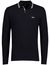 Boss Green Plisy poloshirt donkerblauw normale fit 3 knopen