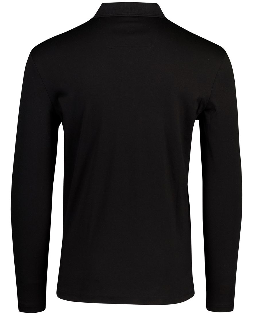 Poloshirt Boss Green Piro lange mouw luxury cotton zwart