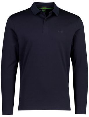 Hugo Boss Navy poloshirt Boss Green Piro 3 knoops luxury cotton