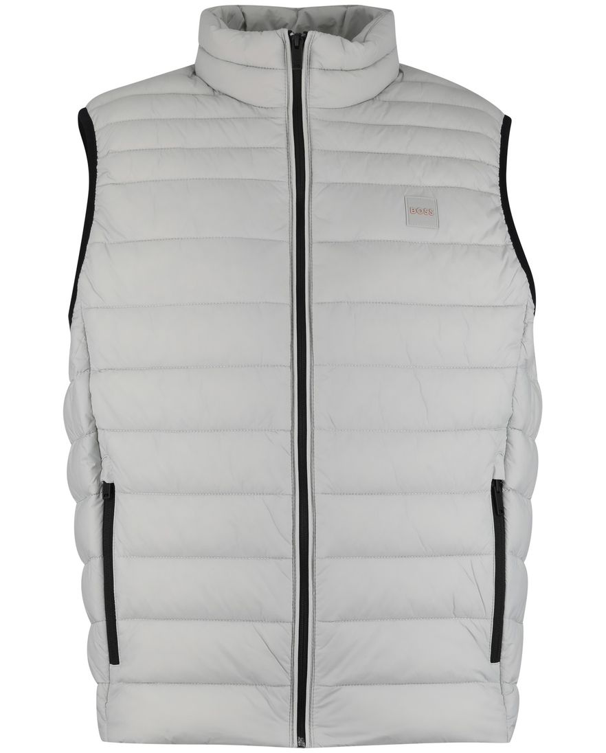 BOSS gewatteerde bodywarmer grijs