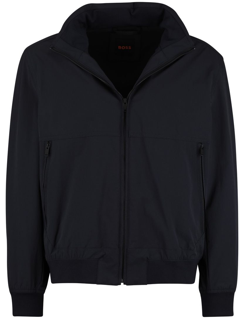 Zomerjas Boss Orange Orki donkerblauw capuchon normale fit