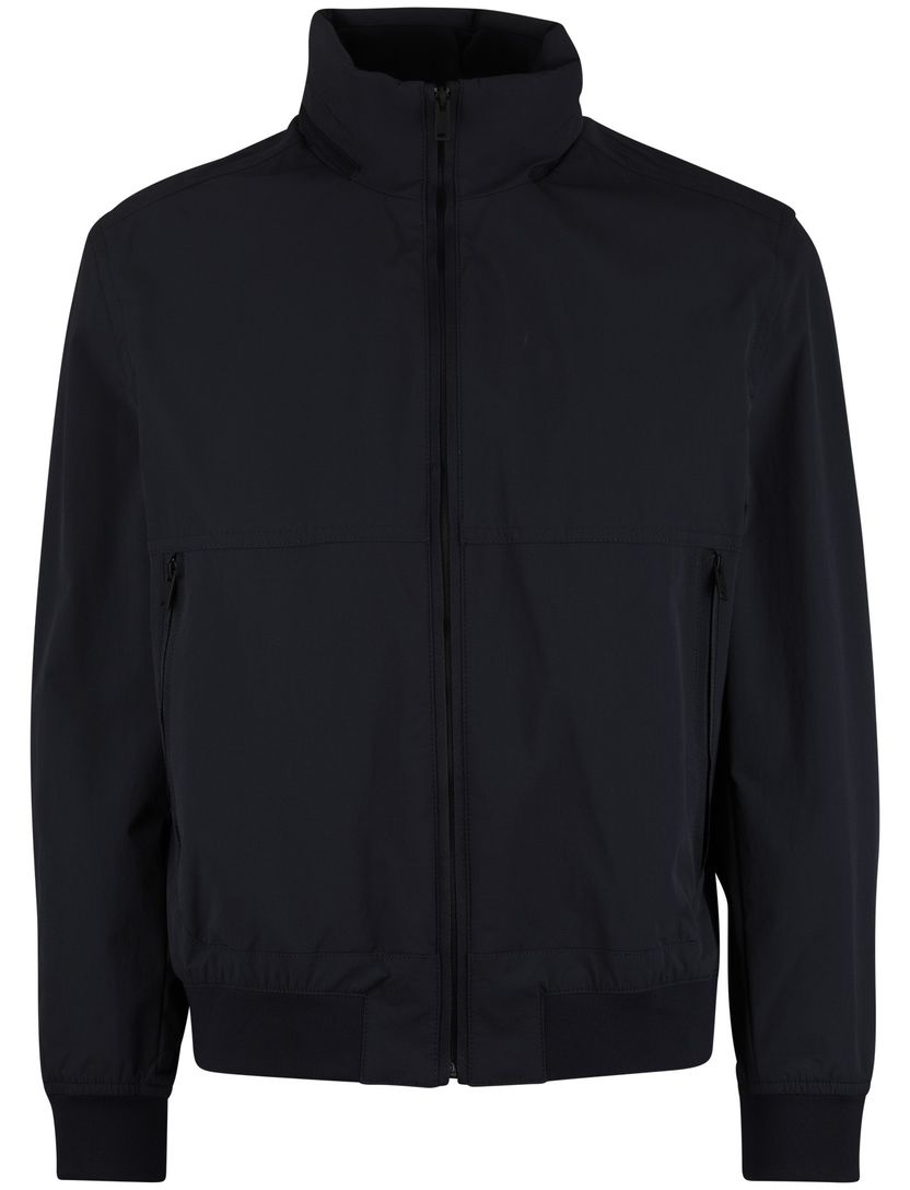 Zomerjas Boss Orange Orki donkerblauw capuchon normale fit