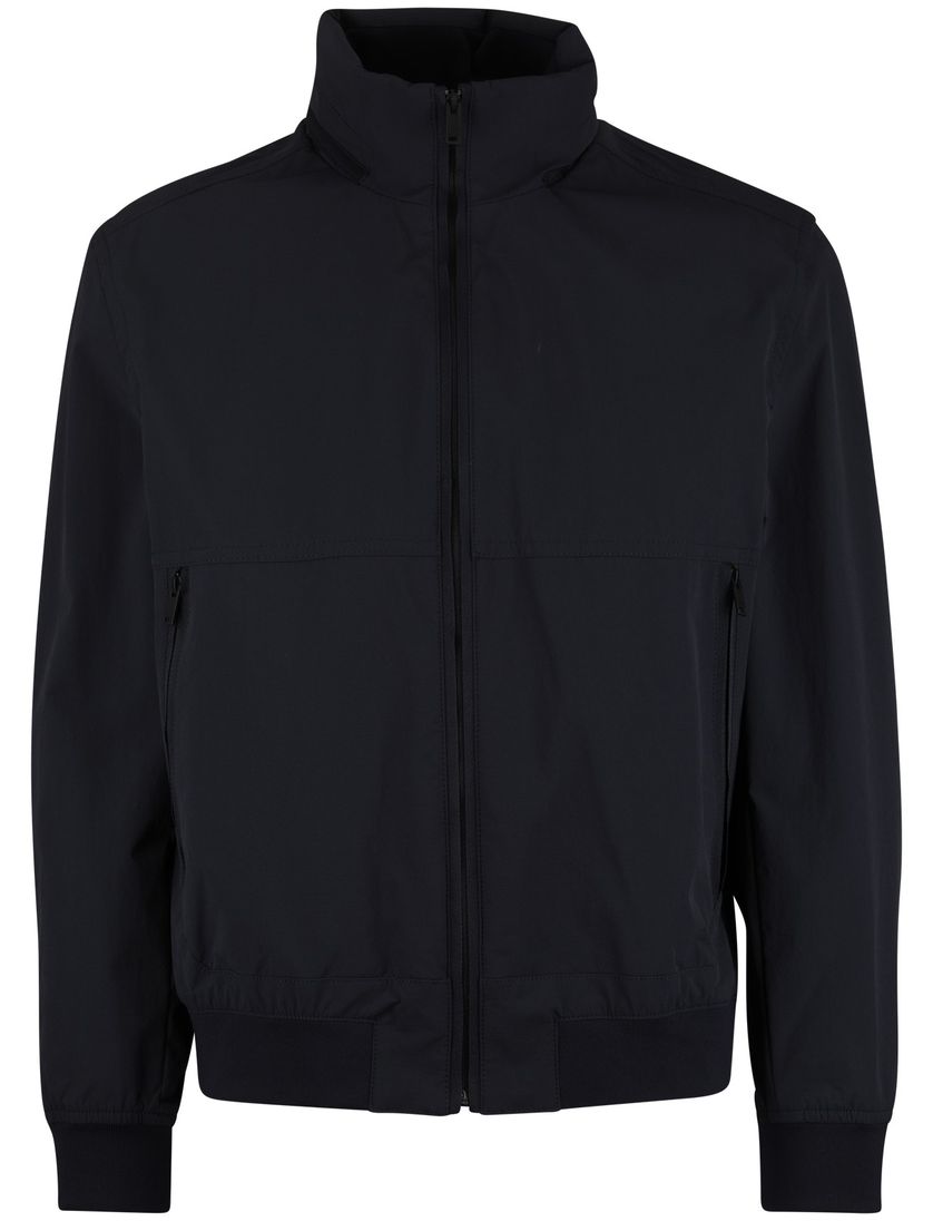 Zomerjas Boss Orange Orki donkerblauw capuchon normale fit