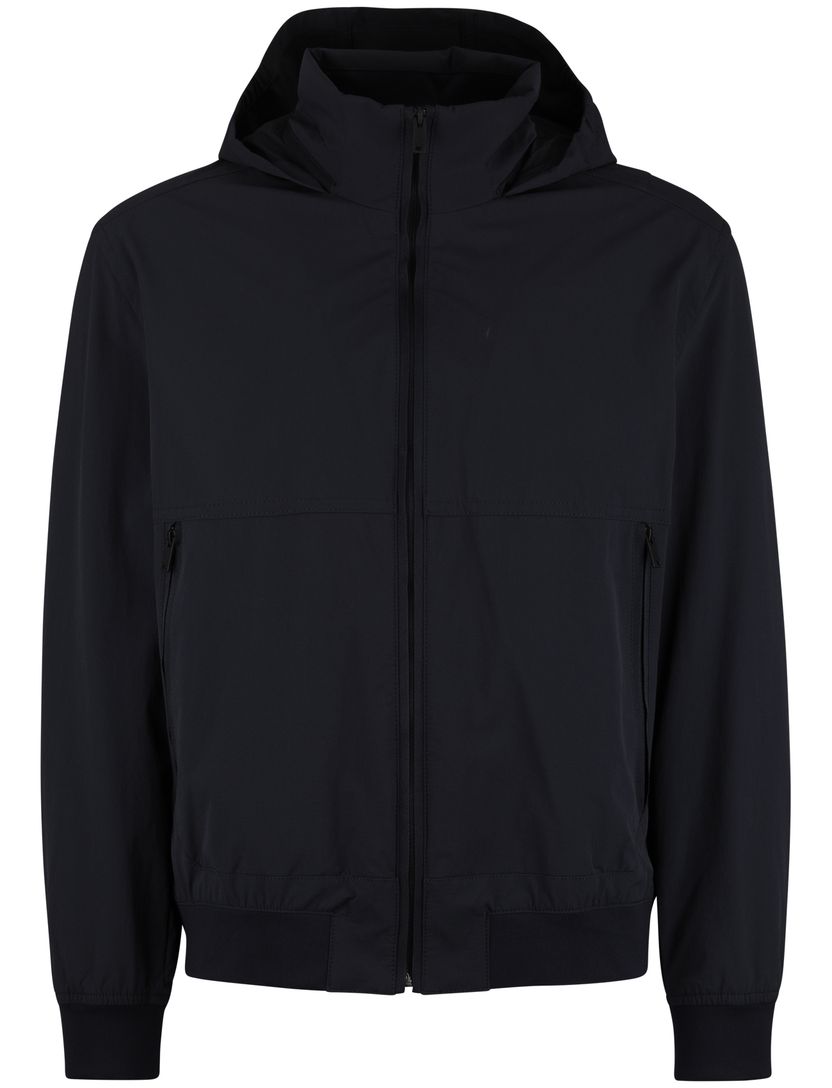 Zomerjas Boss Orange Orki donkerblauw capuchon normale fit