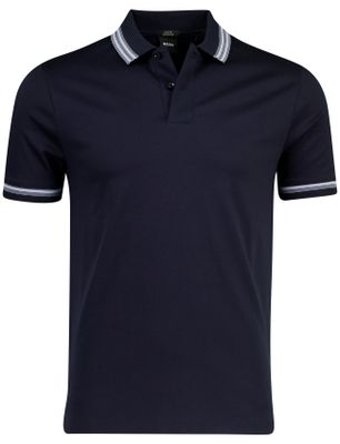 Hugo Boss Navy poloshirt Boss Black H-Phillipson slim fit jersey 2-knoops
