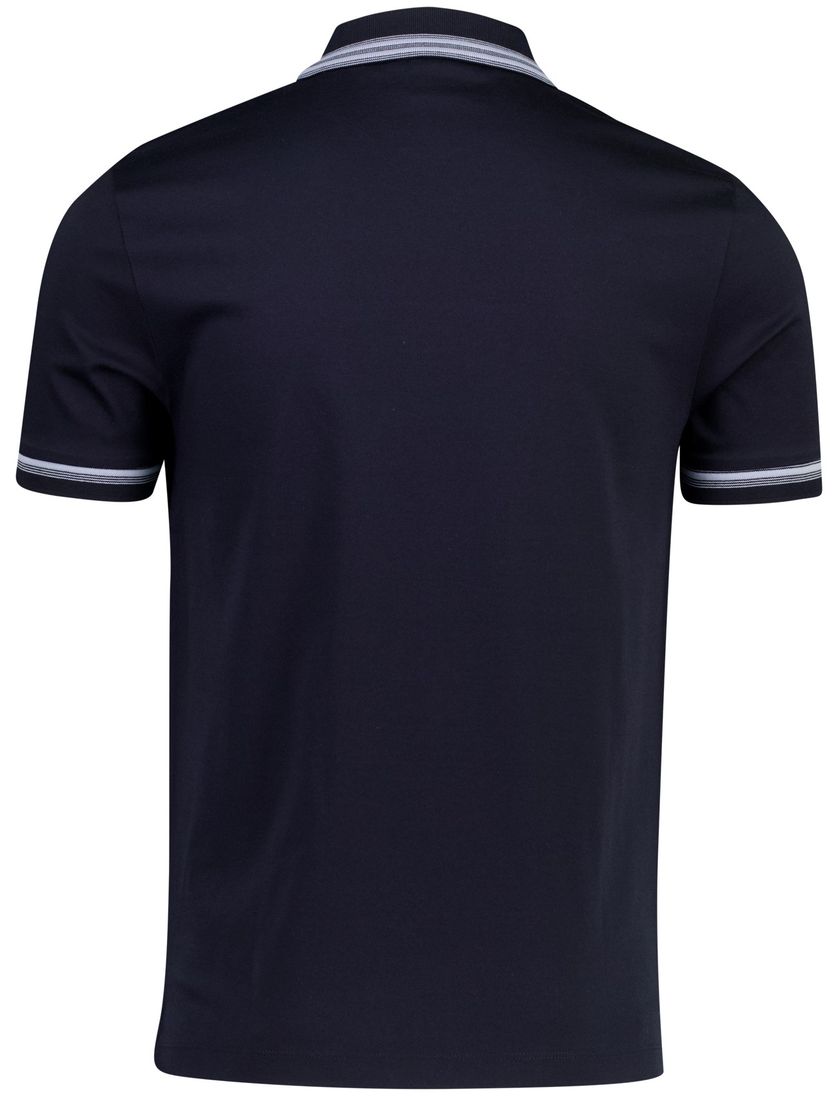 Navy poloshirt Boss Black H-Phillipson slim fit jersey 2-knoops