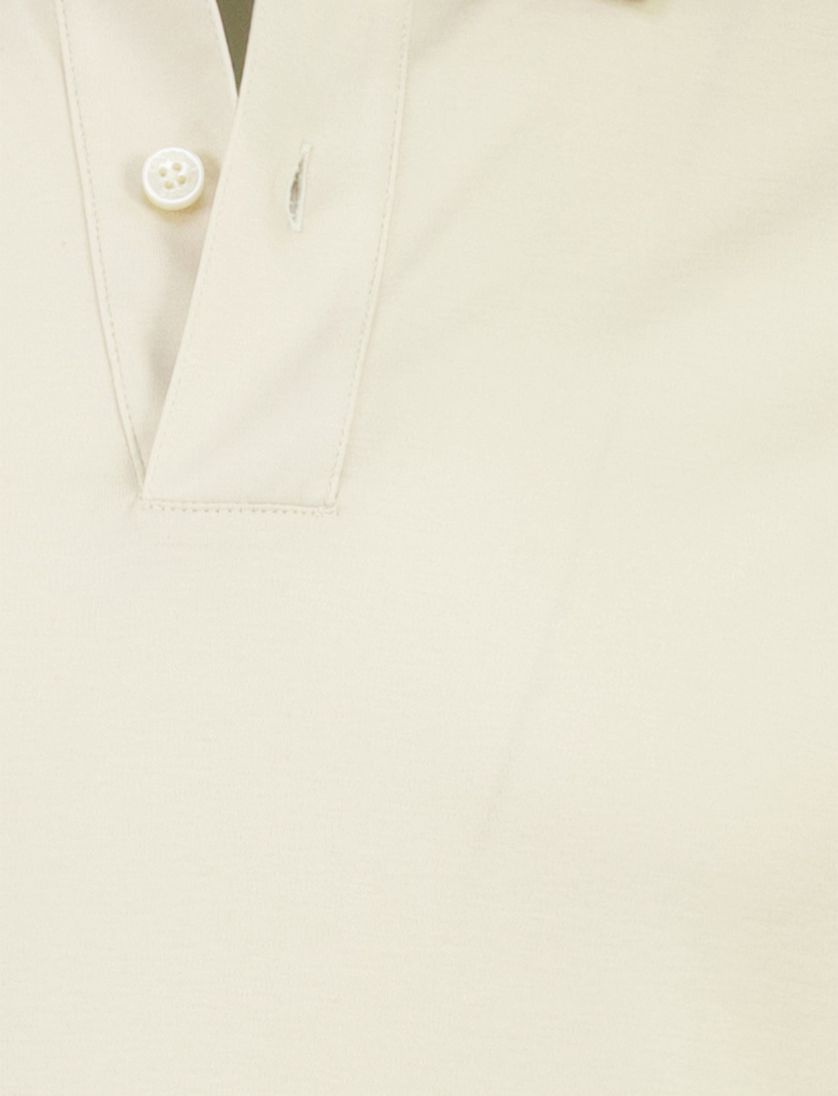 Beige lange mouw poloshirt 2-knoops Boss Black Slim Fit