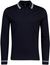 Navy lange mouw poloshirt Boss Black H-pleins Slim fit 2-knoops