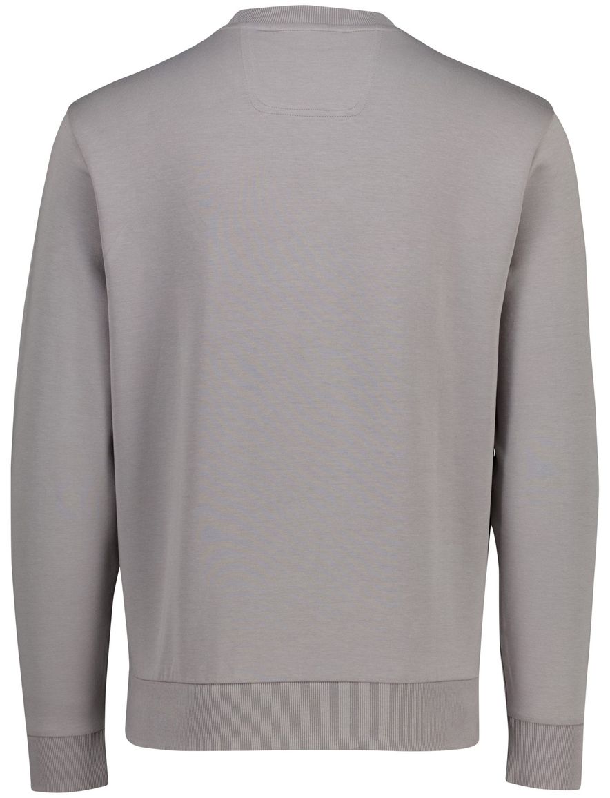 Grijze Boss Green Salbo sweater grijs logo opdruk