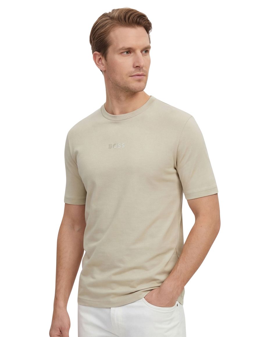 Boss Green TS join grx t-shirt met opdruk beige