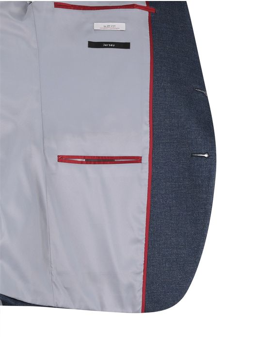 Roy Robson colbert blauw slim fit effen