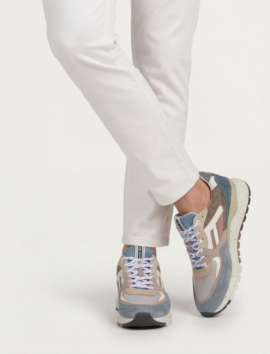 Floris van Bommel sneakers blauw leer