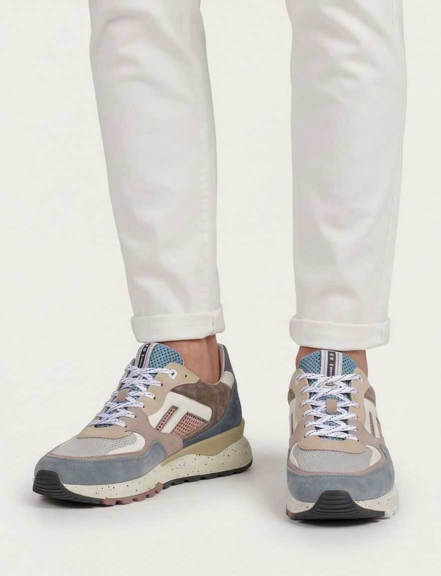 Floris van Bommel sneakers blauw leer