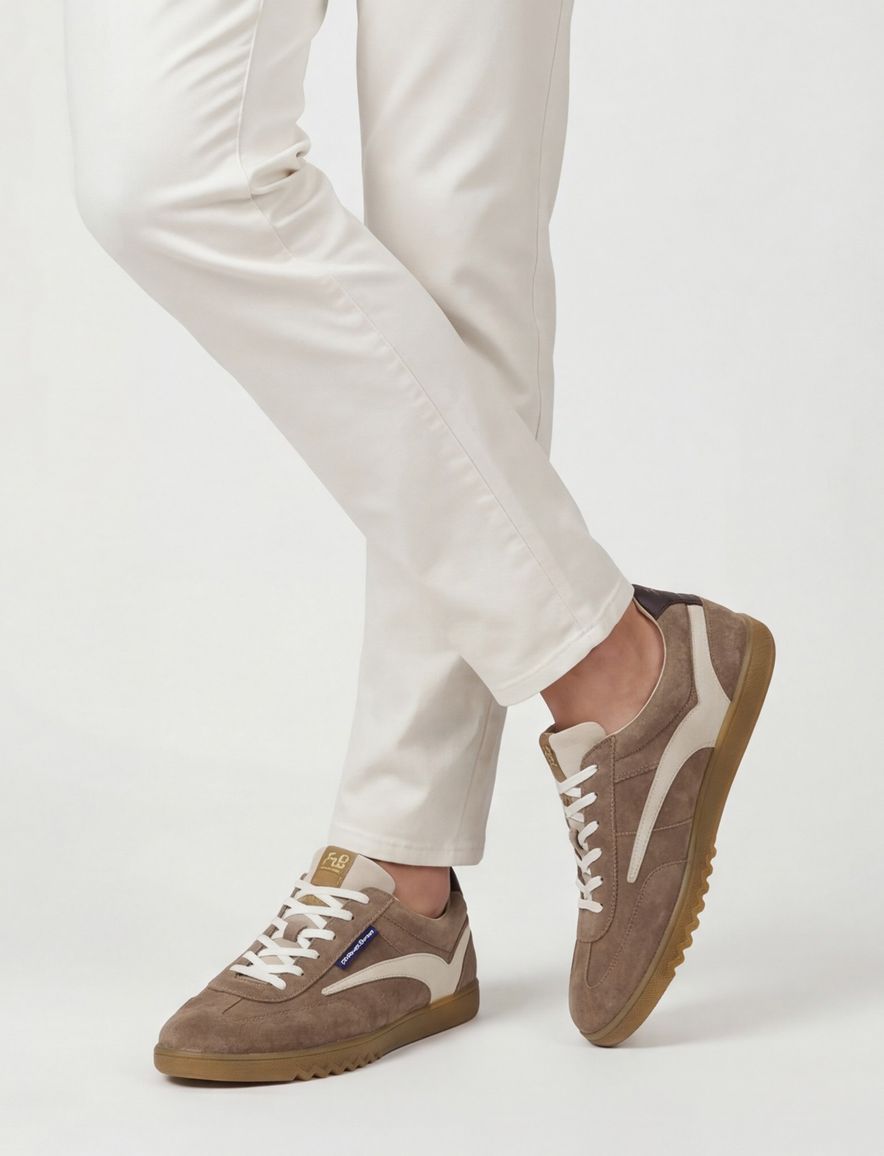 Floris van Bommel sneakers bruin leer