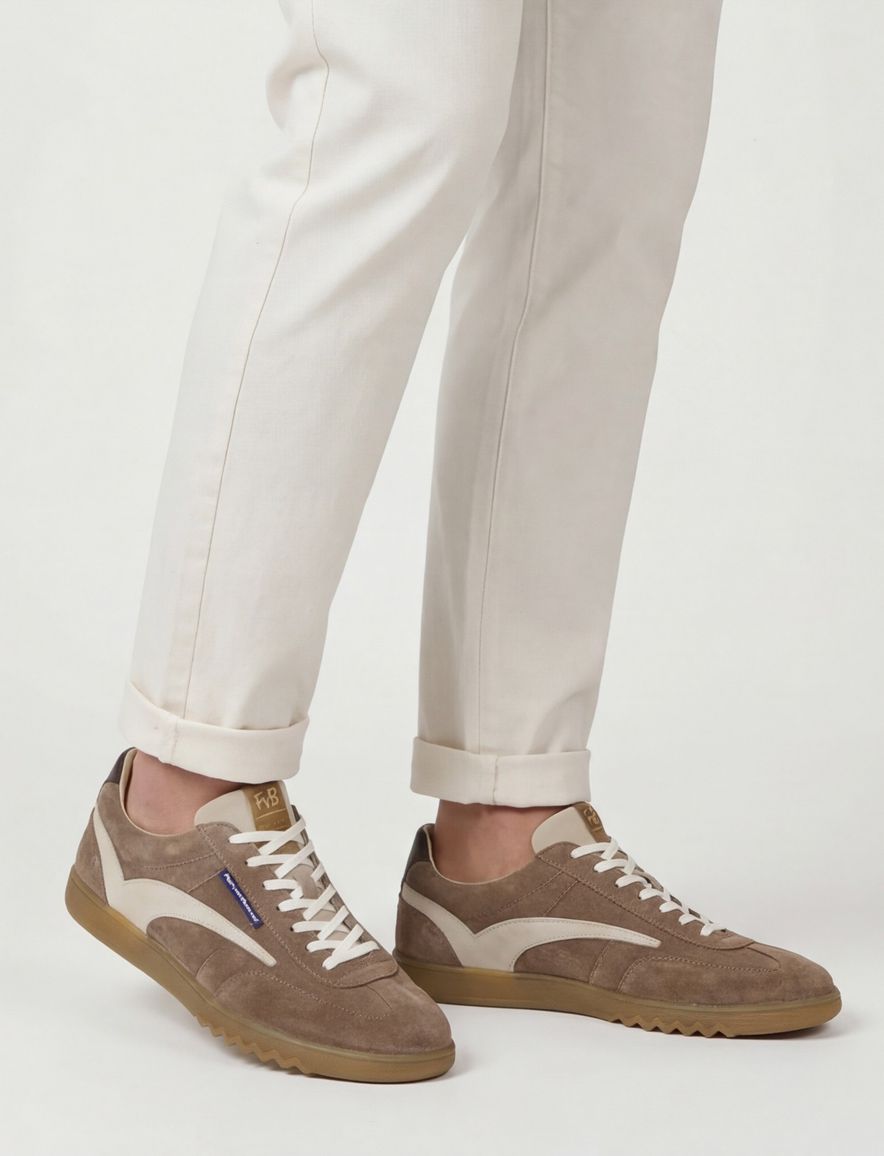 Floris van Bommel sneakers bruin leer
