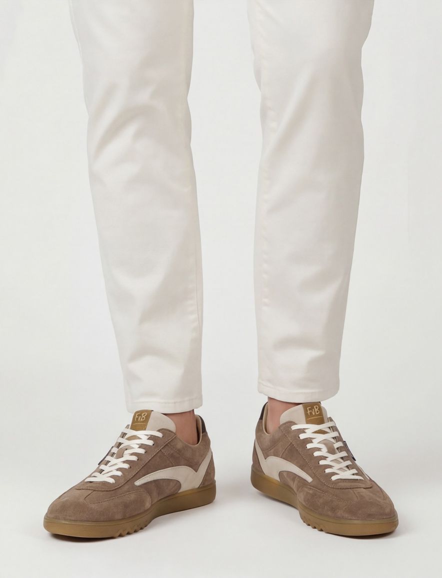 Floris van Bommel sneakers bruin leer