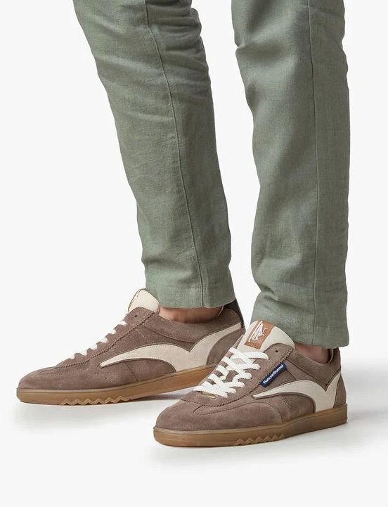 Floris van Bommel sneakers bruin leer