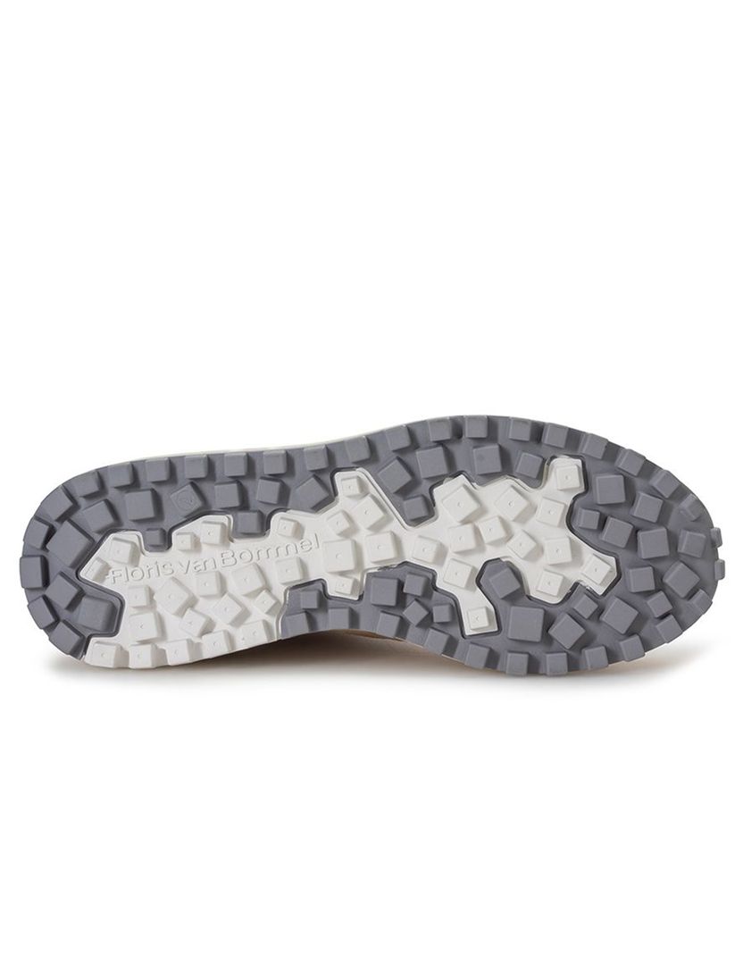 Comfortabele Van Bommel sneaker bruin textiel met print