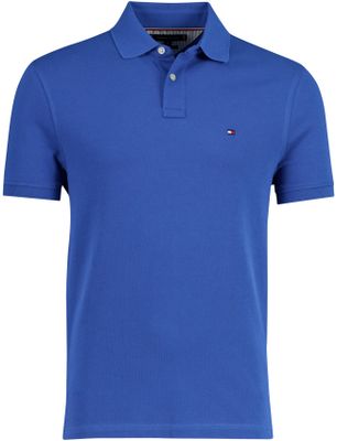 Tommy Hilfiger Tommy Hilfiger regular fit polo 2 knoops blauw pique