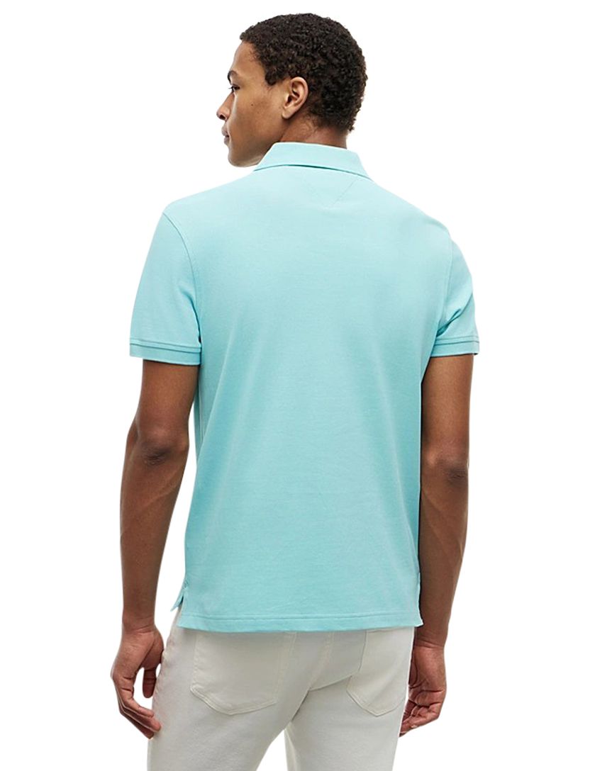 Poloshirt tommy hilfiger regular fit blauw 2 knoopjes