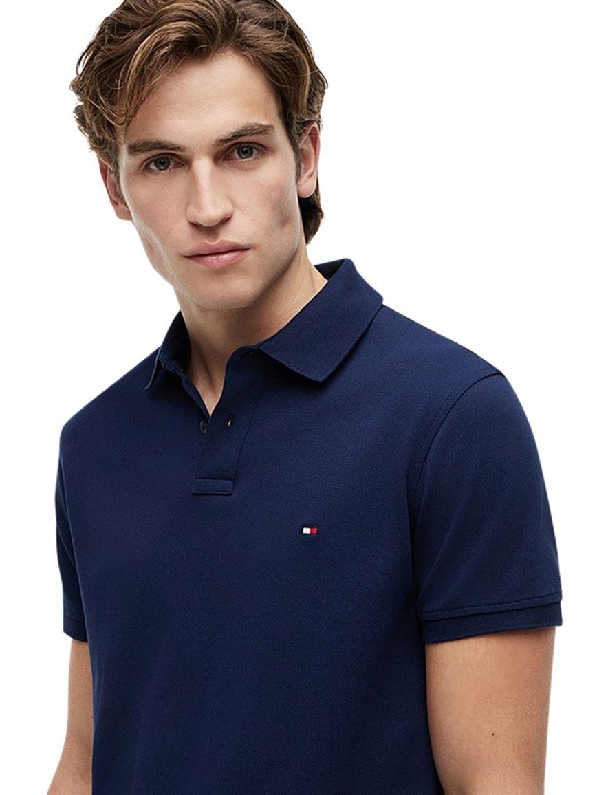Tommy Hilfiger regular fit polo 2 knoops navy pique