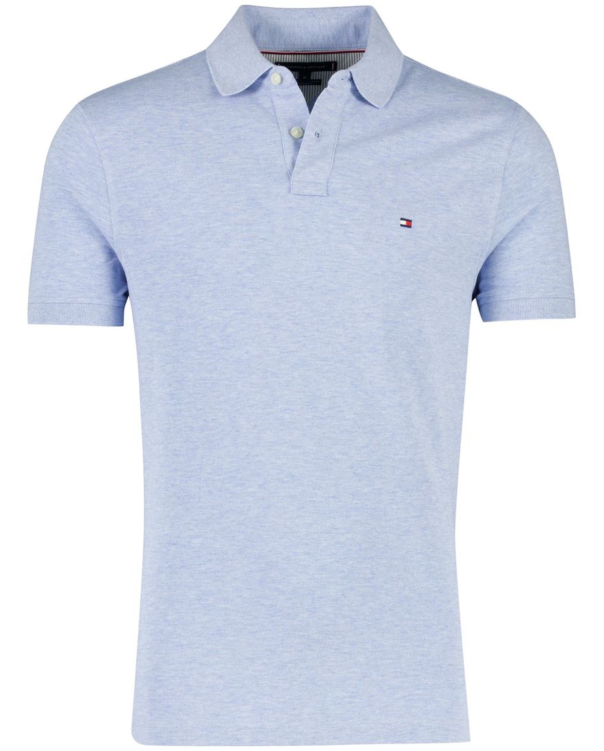 Gemeleerd poloshirt lichtblauw tommy hilfiger
