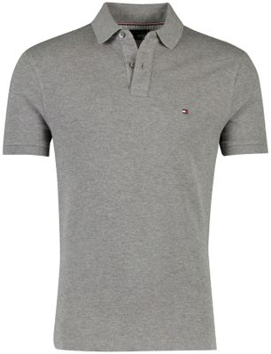 Tommy Hilfiger Poloshirt tommy hilfiger grijs regular fit 2 knoopjes