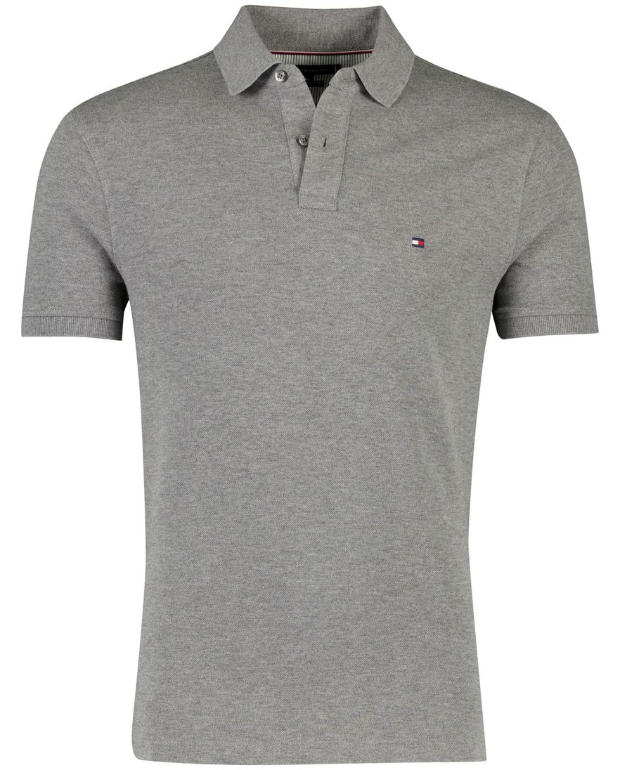 Regular fit polo tommy hilfiger grijs