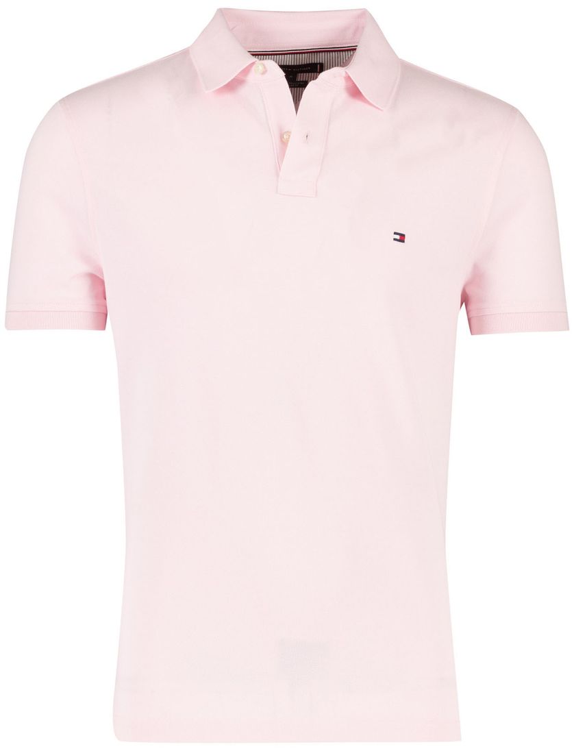 Poloshirt tommy hilfiger regular fit licht roze