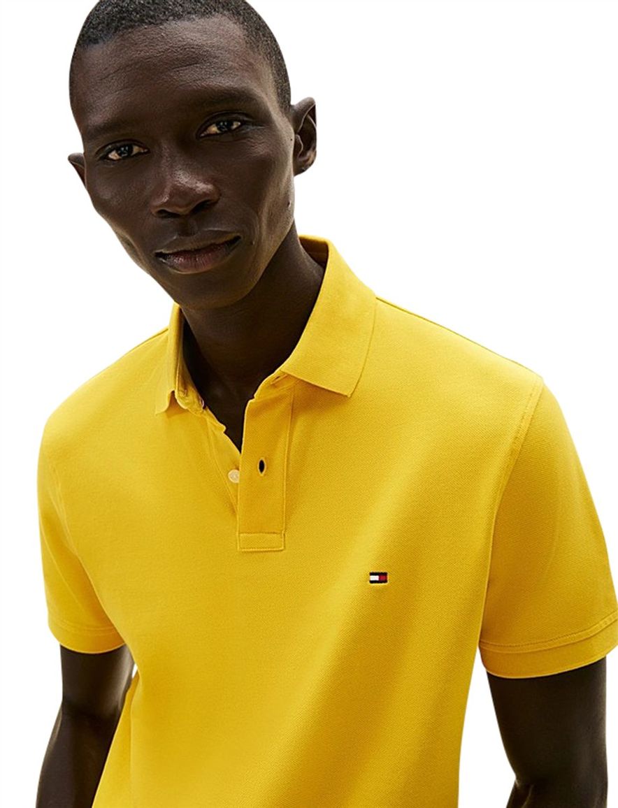 Tommy Hilfiger polo geel effen