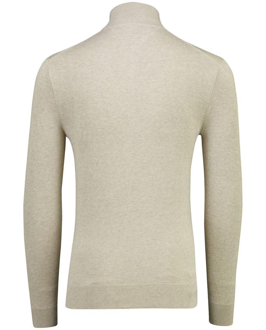 trui half-zip Tommy Hilfiger beige gemêleerd