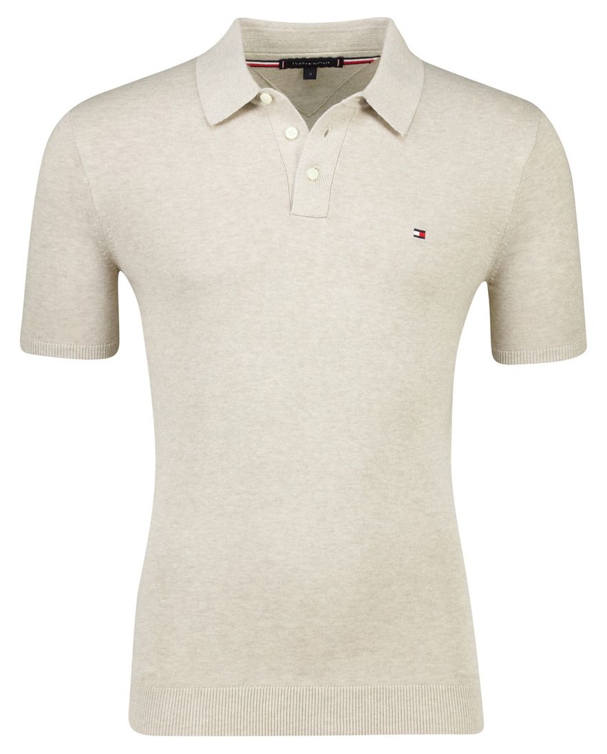 Poloshirt beige Tommy Hilfiger gemeleerd