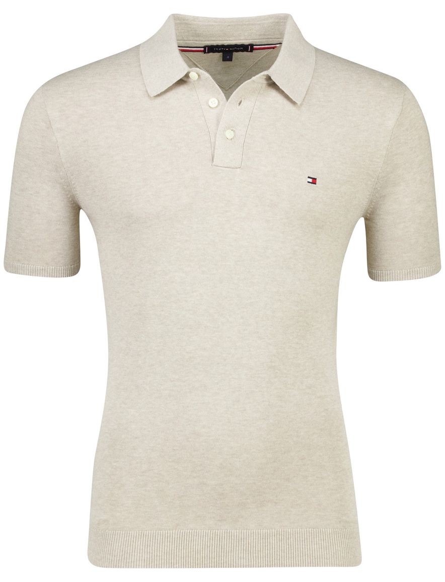 Poloshirt beige Tommy Hilfiger gemeleerd