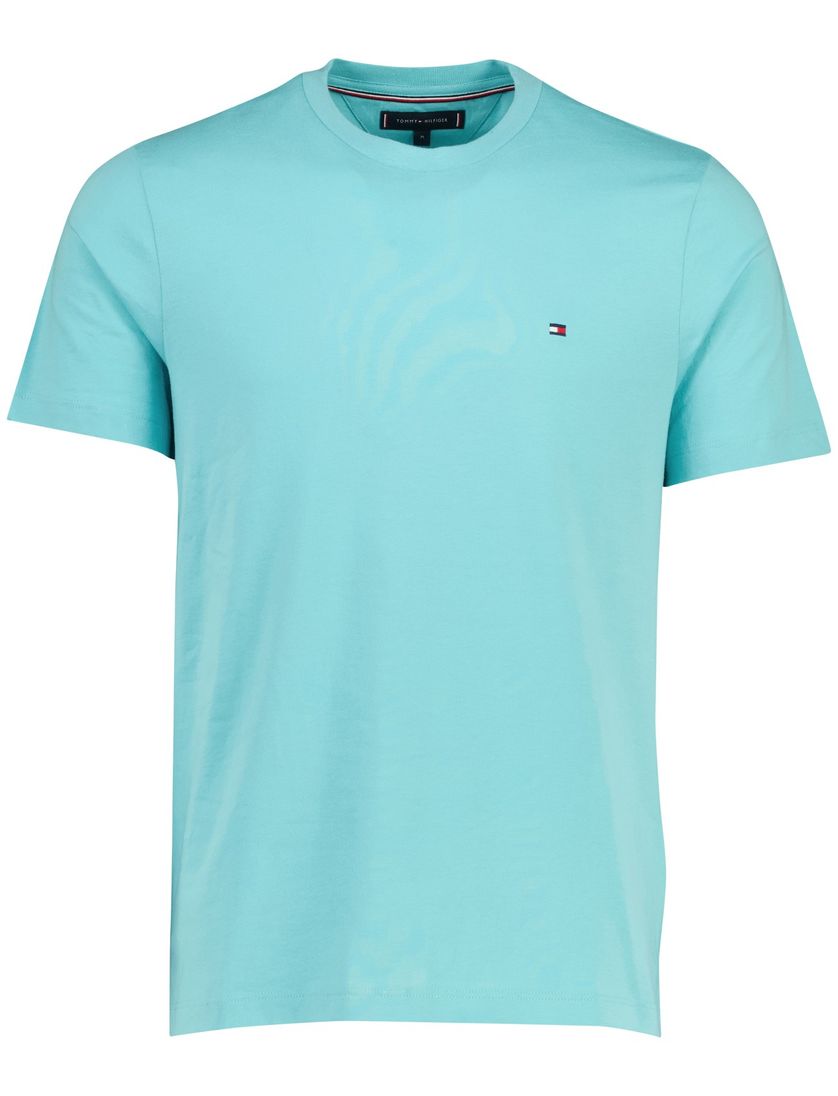 T-shirt Tommy Hilfiger ronde hals fel blauw met logo