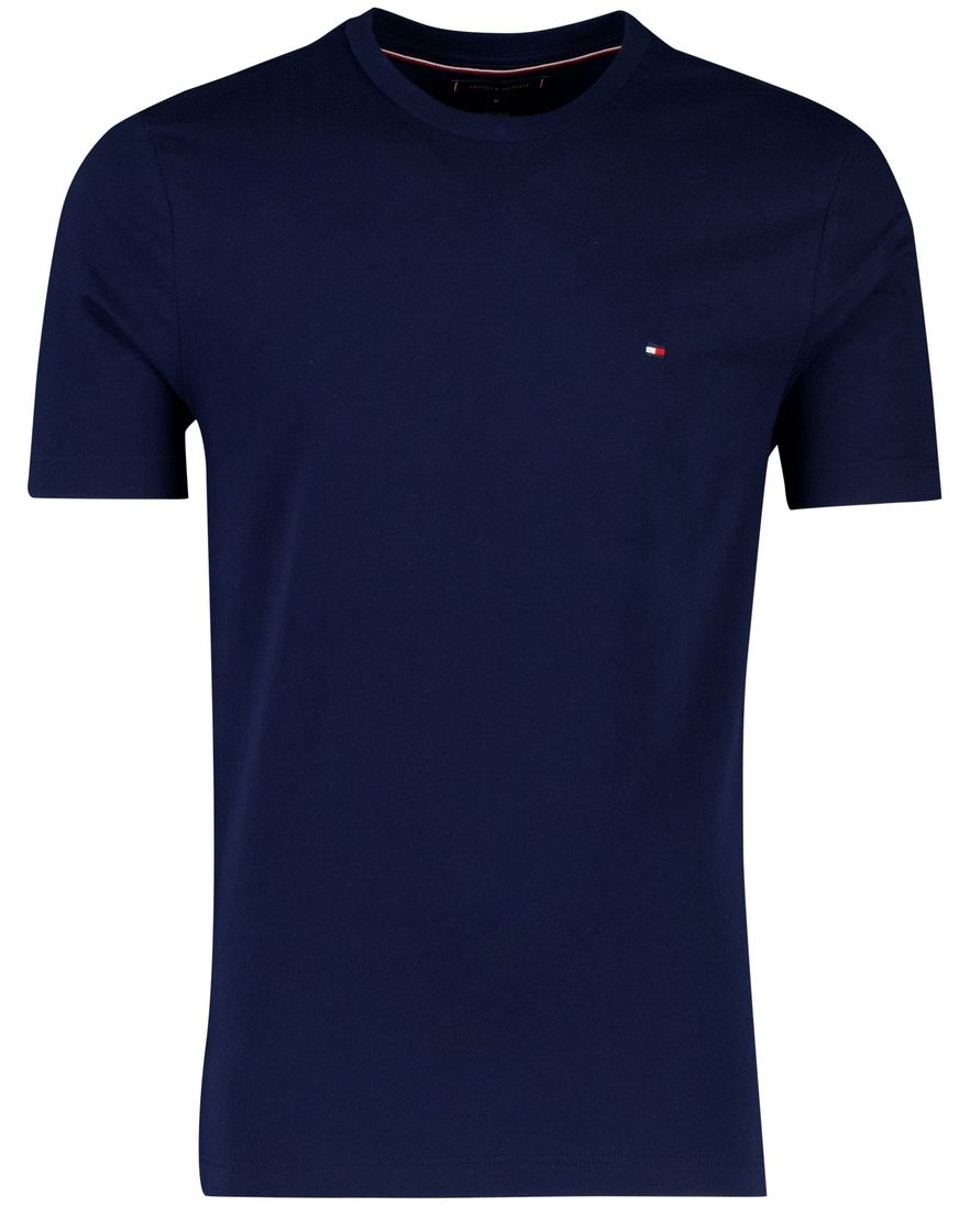 Ronde hals shirt tommy hilfiger donkerblauw