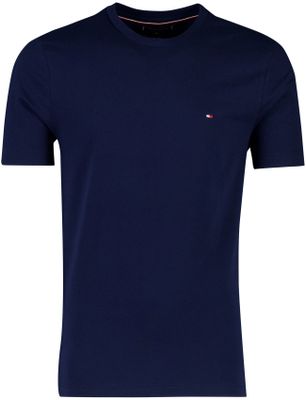 Tommy Hilfiger T-shirt ronde hals donkerblauw regular fit tommy hilfiger
