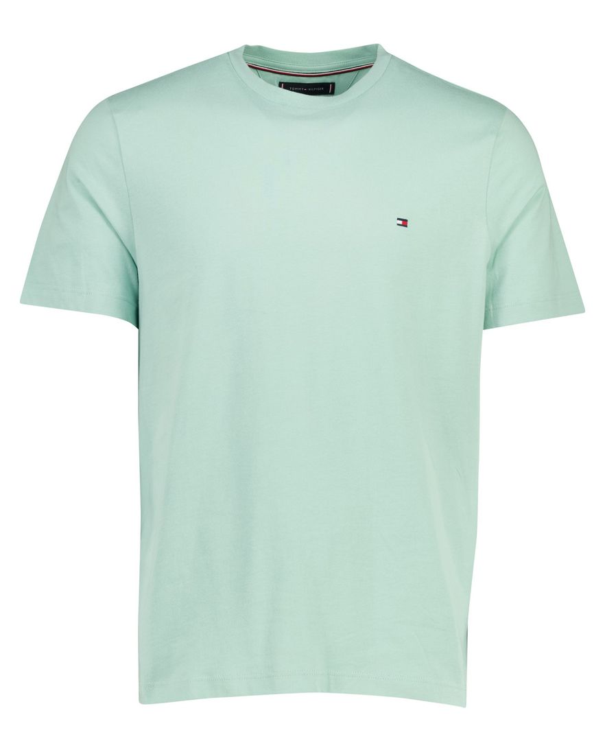 Tommy Hilfiger regular fit t-shirt groen met logo