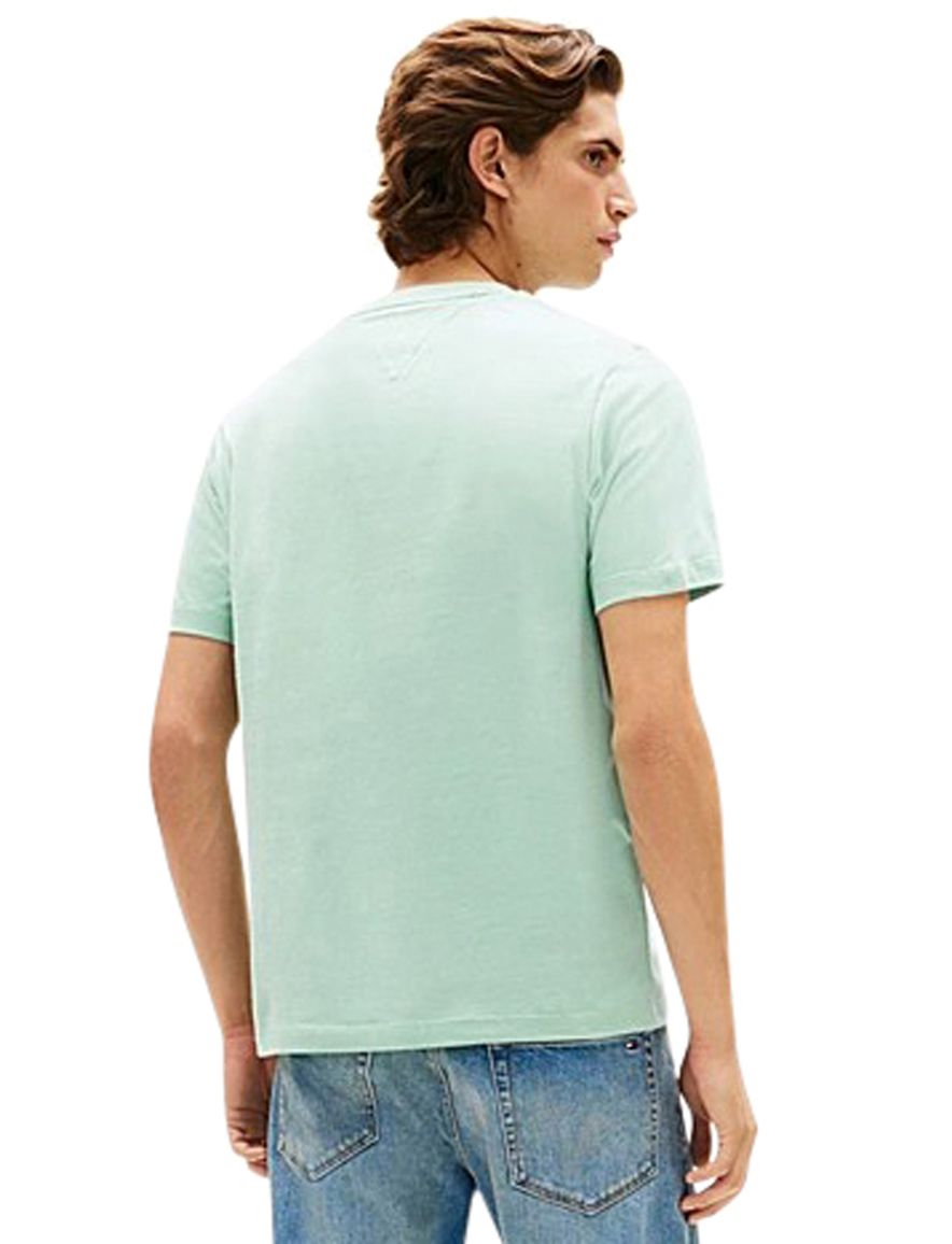 Tommy Hilfiger regular fit t-shirt groen met logo