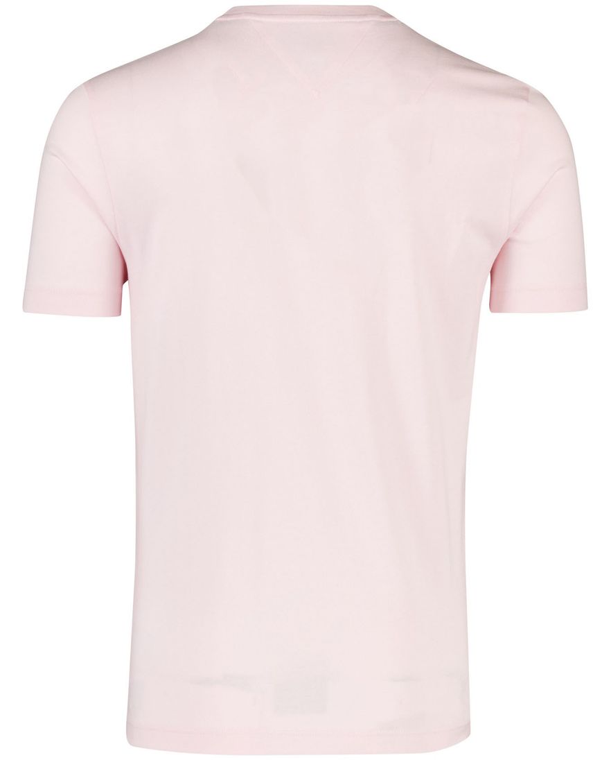 Ronde hals t-shirt tommy hilfiger roze