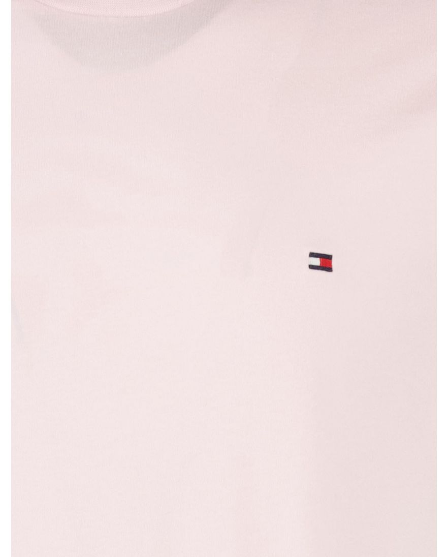 Ronde hals t-shirt tommy hilfiger roze