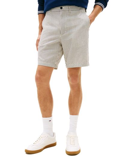 Tommy Hilfiger Donkerblauwe bermuda gestreept Tommy Hilfiger chino
