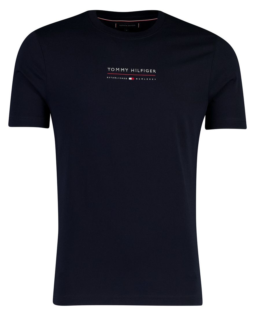 donkerblauw t-shirt Tommy Hilfiger ronde hals
