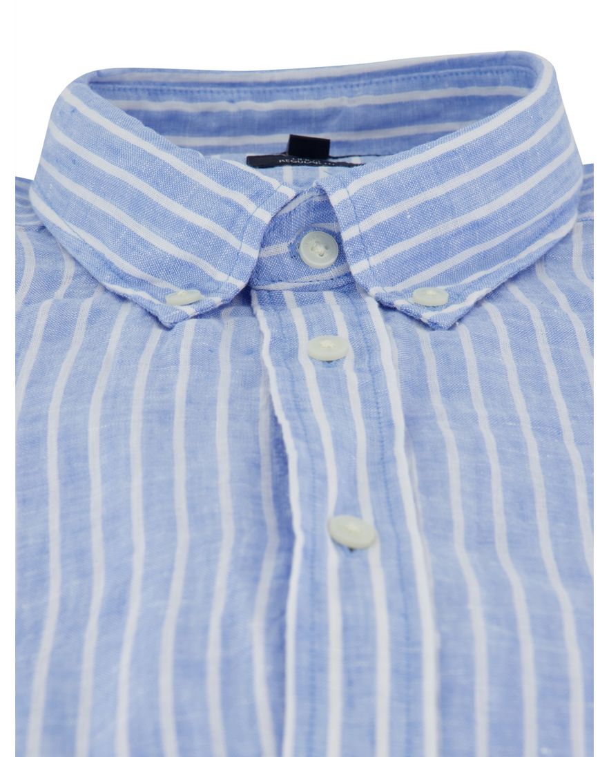 Tommy Hilfiger overhemd blauw 100% linnen strepen