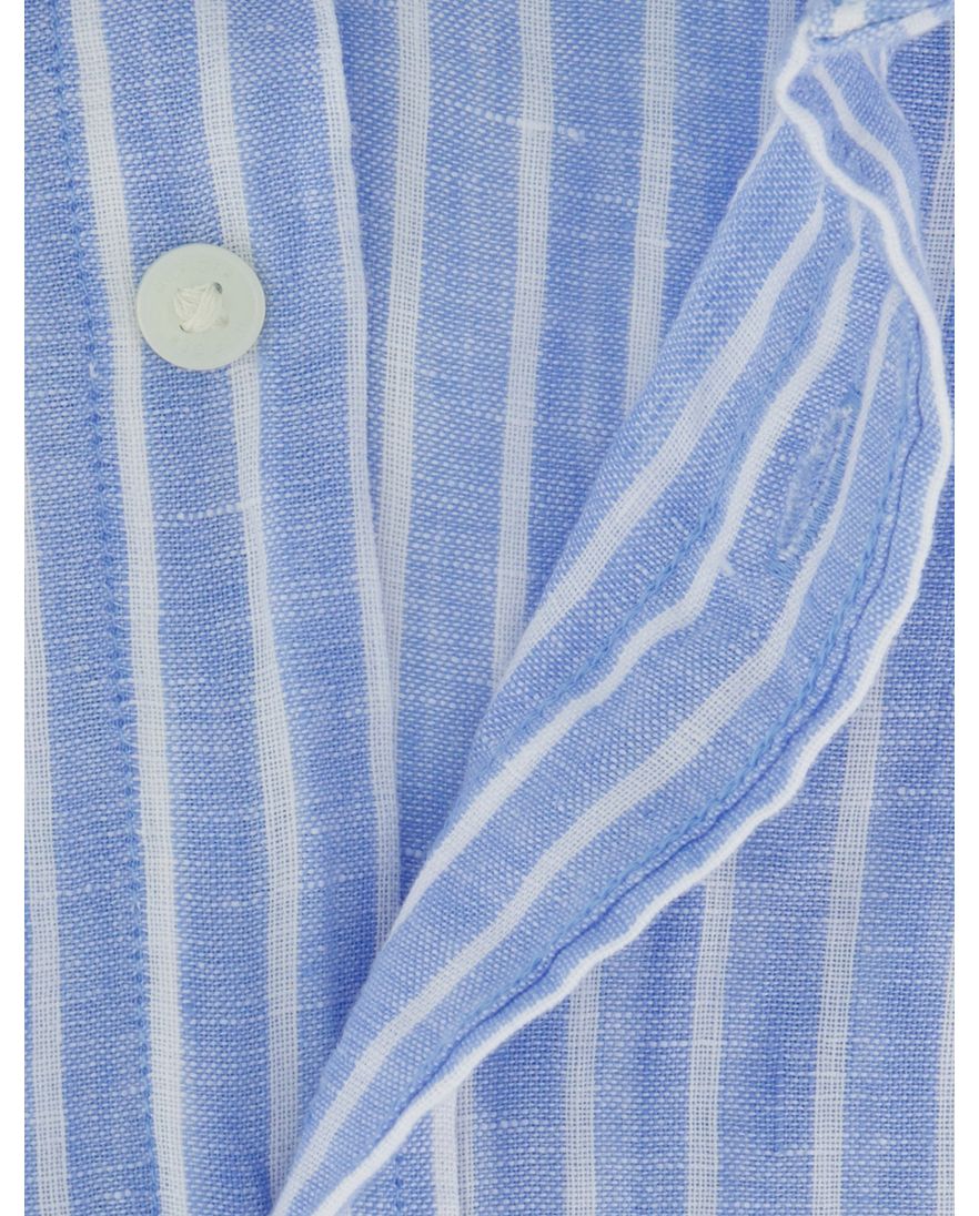 Tommy Hilfiger overhemd blauw 100% linnen strepen