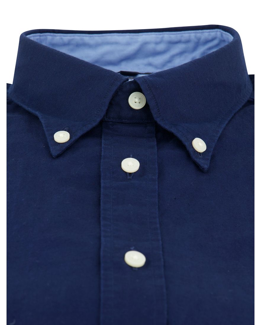 Tommy Hilfiger overhemd korte mouw donkerblauw normale fit